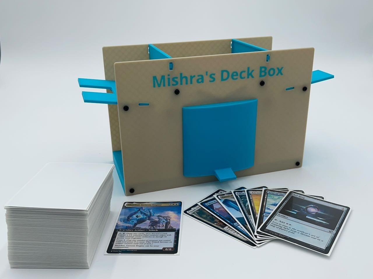 Mishra's Deck Box: White & Blue (2025 Version) image 0