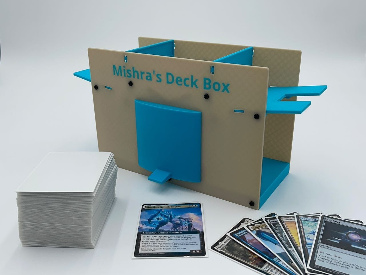 Mishra's Deck Box: White & Blue (2025 Version) image 1