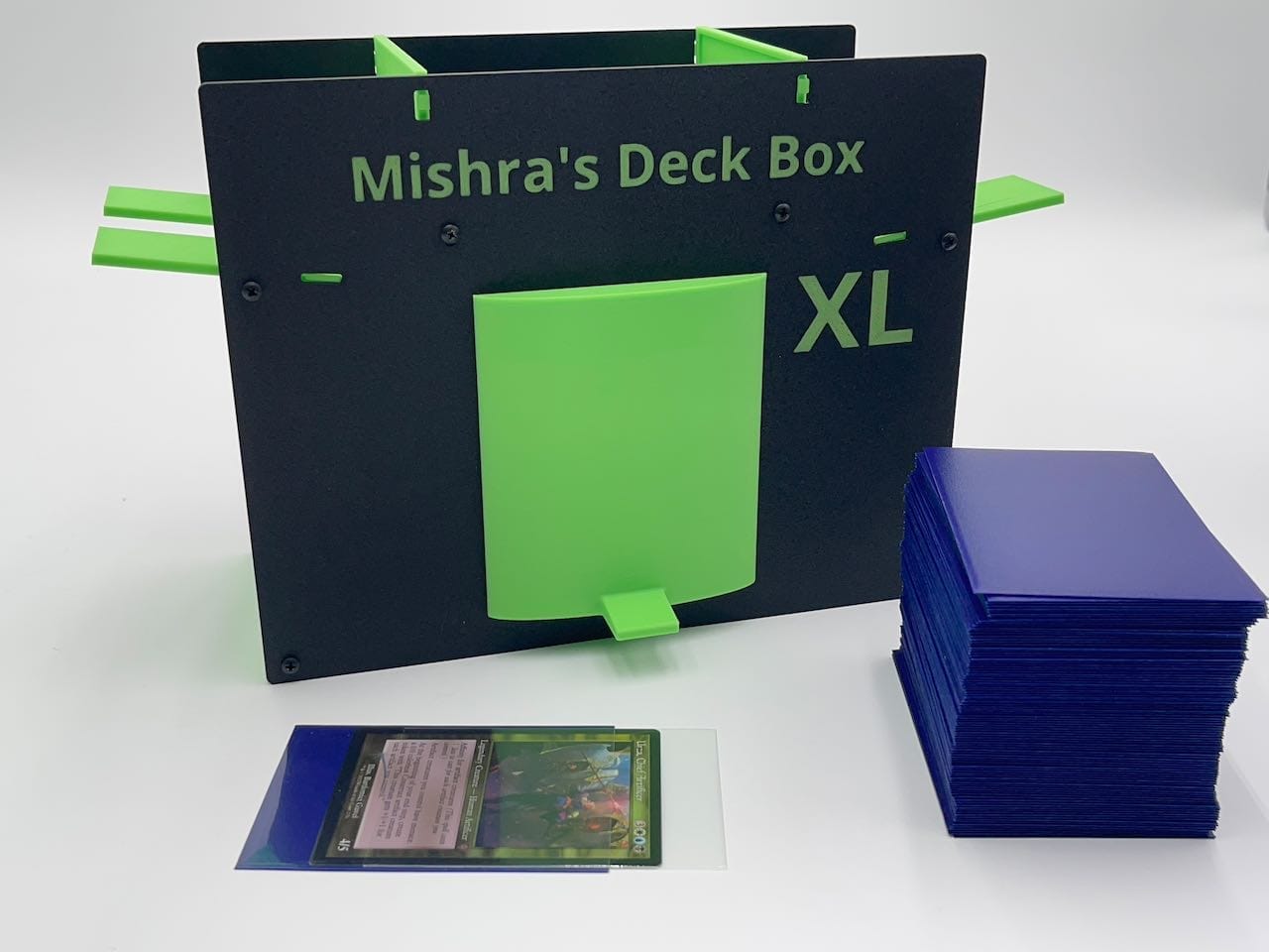 Mishra's Deck Box: Green & Blue (2025 Version) - XL: 100 double / 125 single / 225 unsleeved cards image