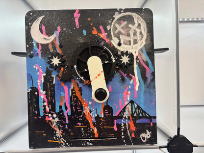 Atlanta Graffiti hand-painted shuffler by Cheyenne (rear)