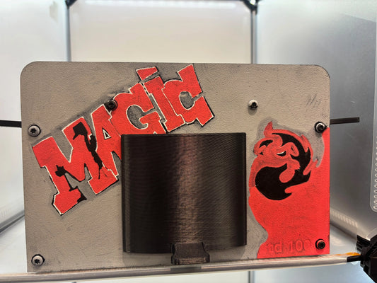 Magic Red Mana hand-painted shuffler by Cheyenne